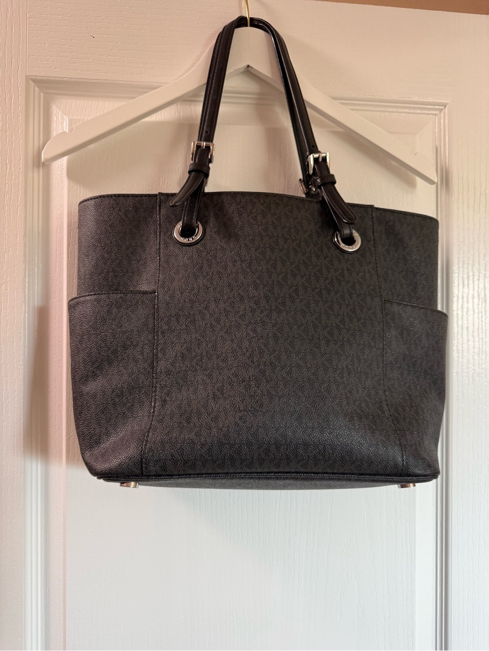 Michael Kors Black Logo Tote with Double Handles